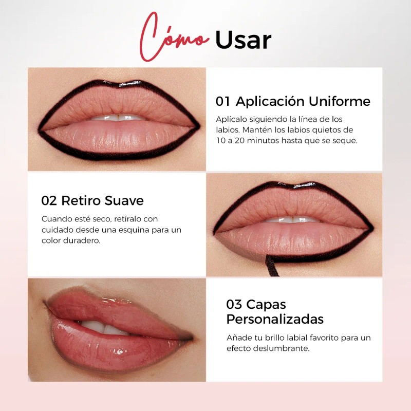 Sace Lady Delineador De Labios Peel Off No Transfiere 2.3g