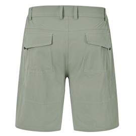 Rdruko Men's Quick Dry Hiking Shorts Lightweight Travel Fishing Shorts with 6 Pockets(Light Green, CA 32)