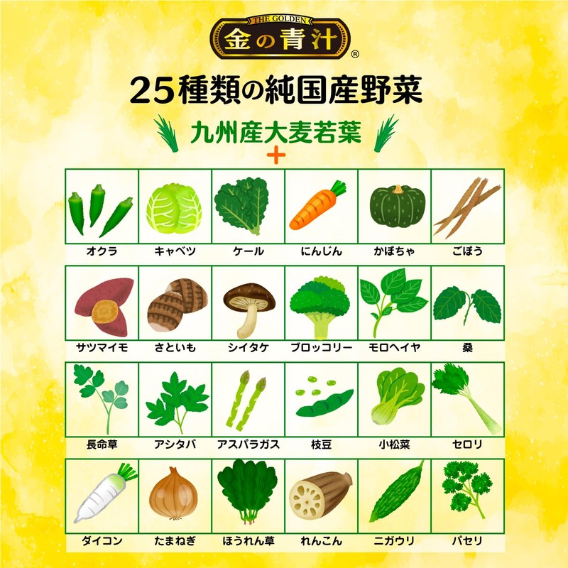 NIHON YAKKEN 金の青汁(R) 25種の純国産野菜 乳酸菌 × 酵素 ＋1日分の ビタミン ・