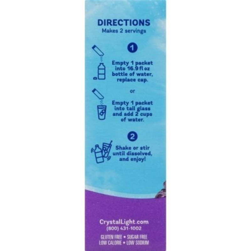 Crystal Light On-the-Go, Sugar-Free Grape Energy Drink Mix with Caffeine,