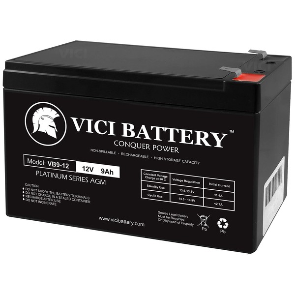 VICI Battery 12V 9Ah Replacement UPS Battery for APC Back-UPS ES BE725BB Brand Product