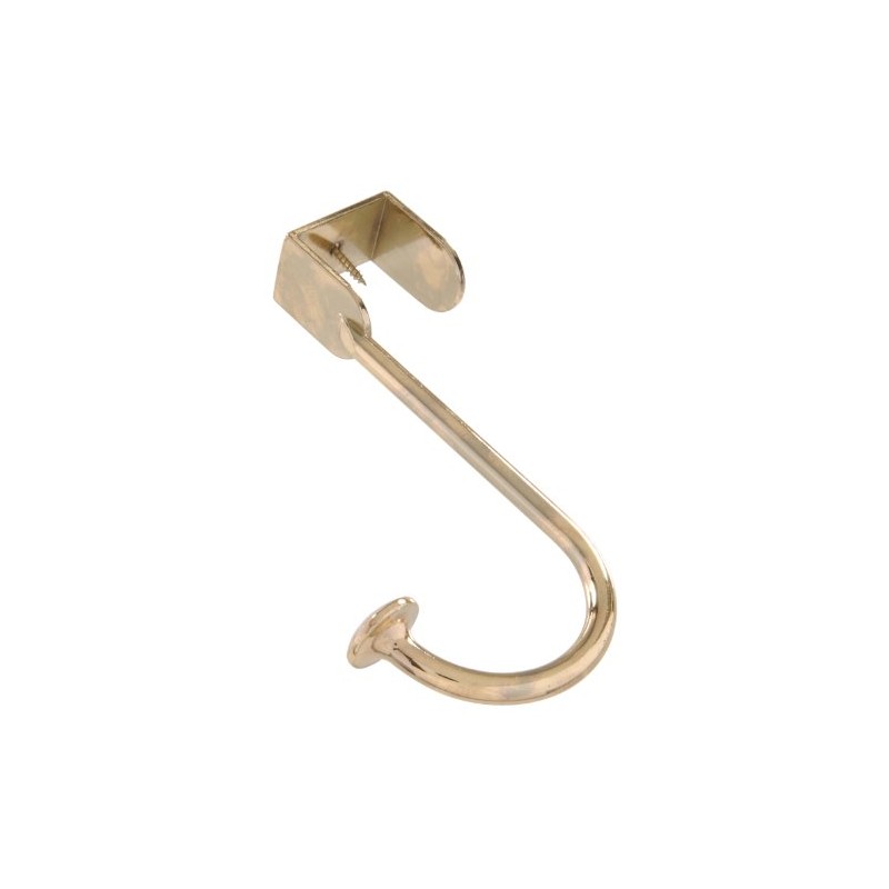 Hardware Essentials 852907 Over The Door Hook Brass