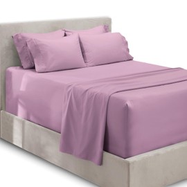 Hearth & Harbor Extra Deep Pocket Sheets - Fits Mattress 18-24 Inches Deep - Extra Deep Pocket Twin XL Sheets Sets - 4 Piece Twin XL Size Sheets - Twin XL Sheets Deep Pocket - Lavender Dream Sheets