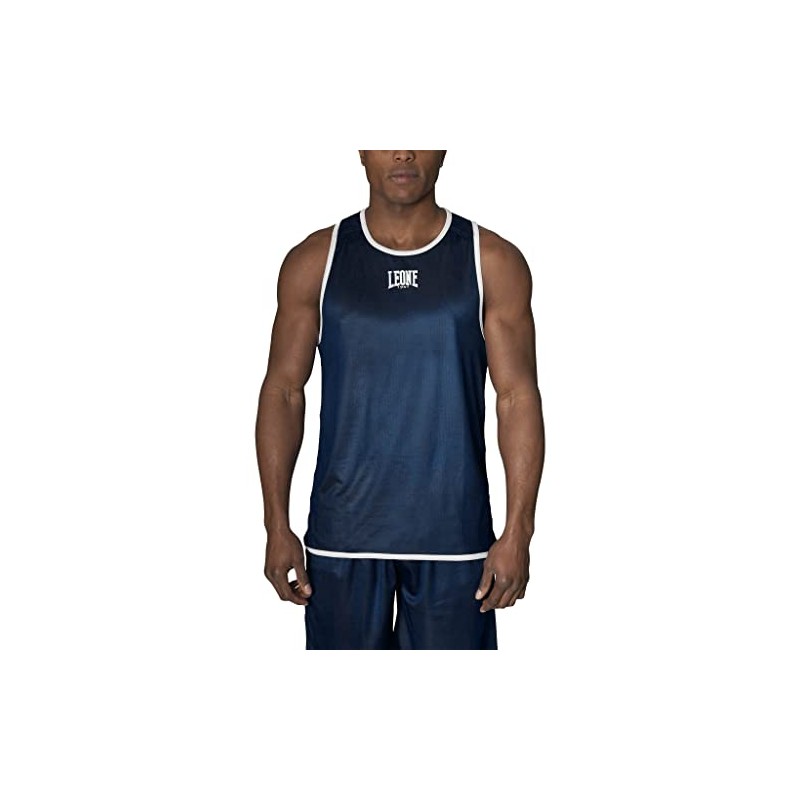LEONE 1947, Canottiera Boxe Rosso/Blu, M, AB214
