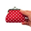 i-Sure 4 Packs Polka Dots Coin Purse with Clasp Kisslock