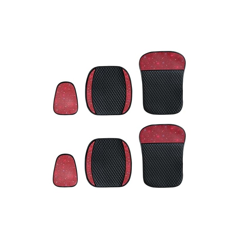 Pirador Sparkly Rhinestone PU Leather Car Seat Covers Front Seats