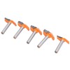 5Pcs 6mm Shank Router Bit Yellow Milling Cutter for Cabinet