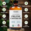 Castor Oil 100% Pure Organic Cold Pressed Unrefined Glass Bottle