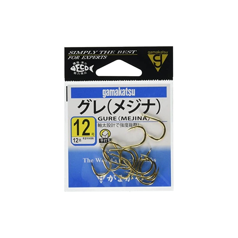 Gamakatsu GREE Hook Gold No. 7 Fishing Hooks