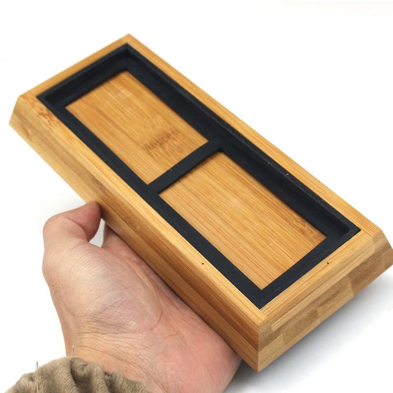 Whetstone Sharpening Stone Storage Holder bamboo whetstone rubber 1 Set