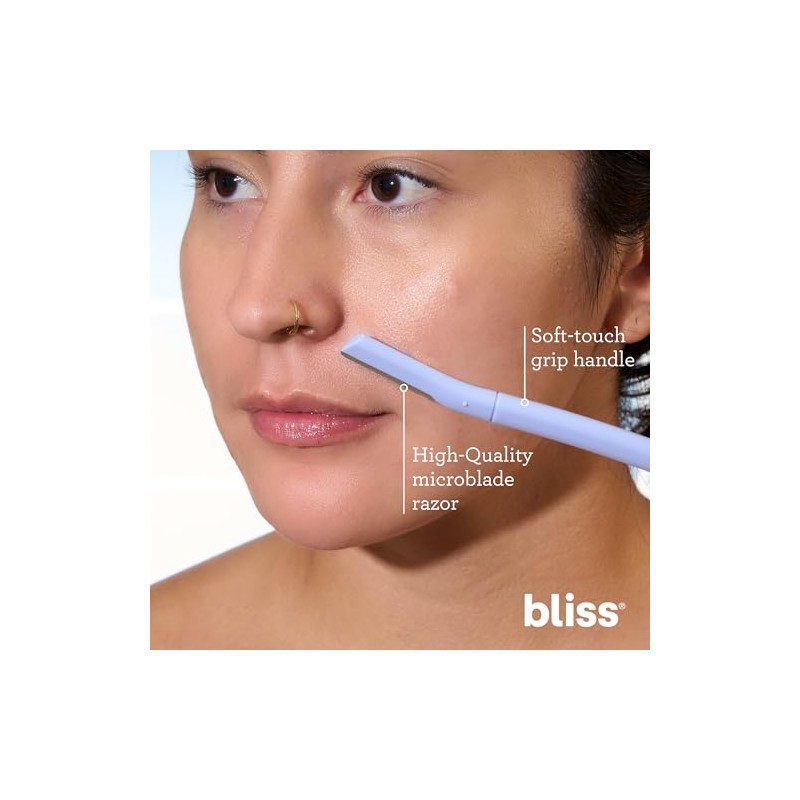 Bliss Women's Dermaplaning Tool - 16 Pack Dermaplaning Razor Microblades:
