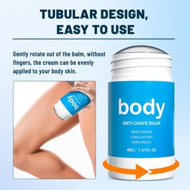 2Pcs Anti Chafe Balm, Waterproof & Sweat Proof Anti Chafe Stick, Prevent Thigh Rashes & Sports Friction, Dryness & Long-Lasting Protection, Chafing Cream for Cycling Running