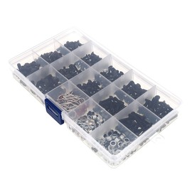 523pcs Universal RC Screw Kit with M3 M4 Hex Screws Nut Shell Buckle Hardware Fasteners for Traxxas Axial Redcat HPI Arrma Losi 1/8 1/10 1/12 1/16 Scale RC Cars Trucks Crawler