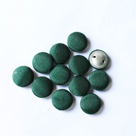 Round Handmade Buttons Dupion Fabric Covered 12 Button for Sewing Scrapbooking Clothes Craft
