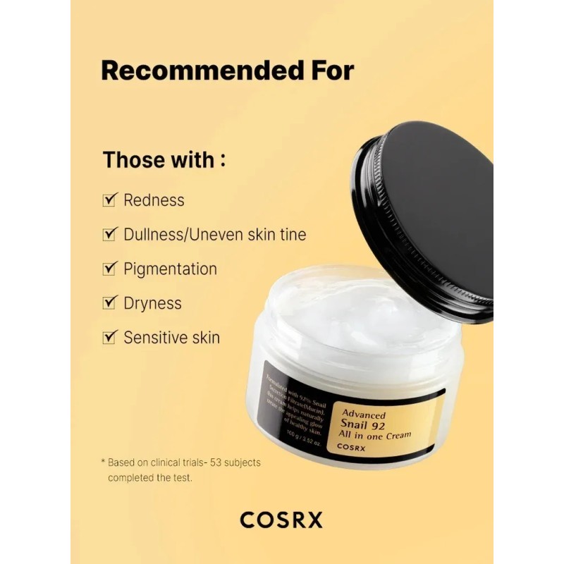 Crema Advanced Snail All One Cosrx Hidratante 100ml 100g Sensible