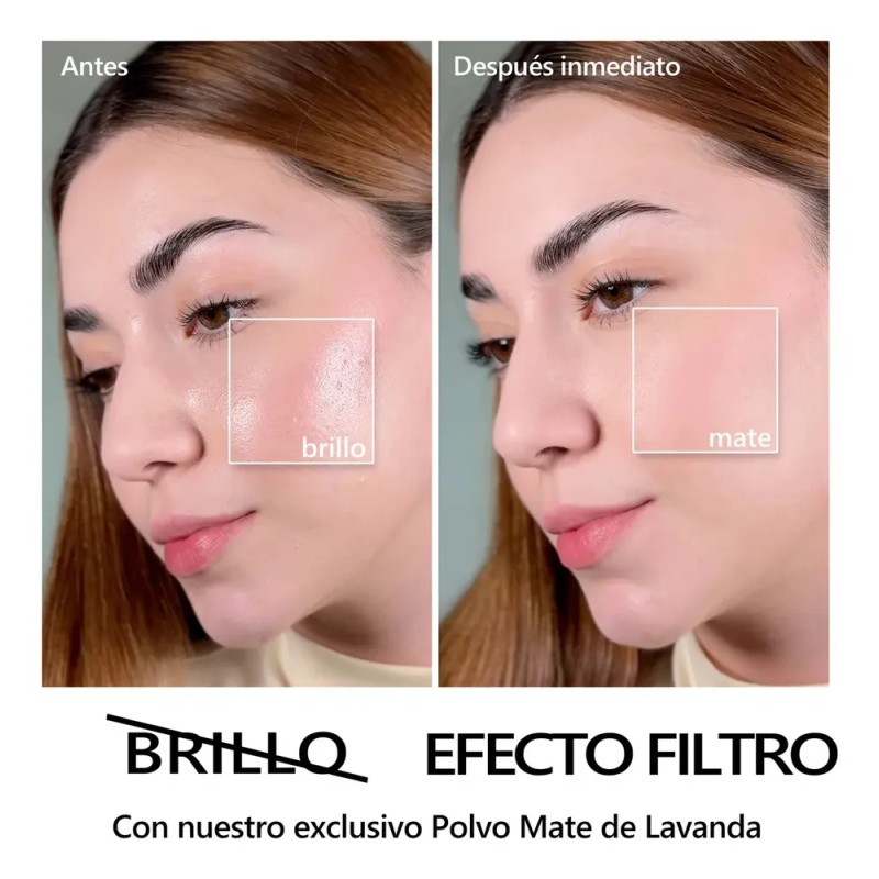 Polvo Mate Morado, Lavender Matte Powder Lavanda
