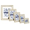 Laura Ashley 5x7 Gold Mirror Bead Picture Frame, Classic Mirrored