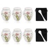 SOITIS 6 Pack Small Urns for Human Ashes Keepsake Daffodil