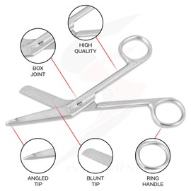 Lister Bandage Scissor S.Steel First Aid Dressing Student Nurse Paramedic 5.5