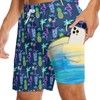 Feim-AO Mens Swim Trunks with Compression Liner 2 in 1