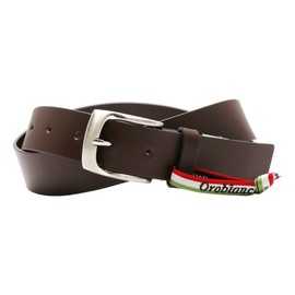Orobianco ORB-01003 Men's Belt Pin Type Dress Casual Belt, Made in Japan, Cowhide Leather, Domestic Cowhide Leather, Casual, Business, Gift, Present, [35] Dark brown