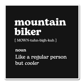 2 x 10 cm Mountainbiker-Vinyl-Aufkleber – Fahrrad-Fan, Wörterbuch, regulär, aber cooler, Definition, lustiger Aufkleber, Scrapbook, Aufkleber #82650