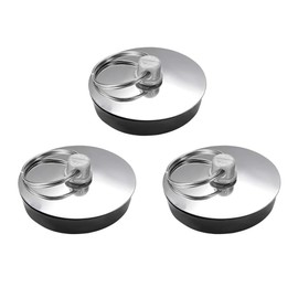 Rubber Sink Plug Drain Plug Suitable 35 mm with Ring for Bathtub Kitchen Bathroom Pack of 3