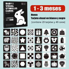 Tarjetas Flash de Alto Contraste para Niños80 Piezas Tarjetas para Niños160 Páginas Tarjeta de estimulación Visual de Colores para 4 Etapas Doble Cara Alto Contraste Aprendizaje de Contraste (4, X)