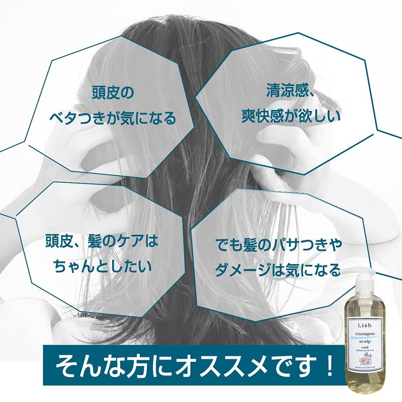 Lish Cool Shampoo, Scalp Care, Hibiscus & Iris 10.1 fl