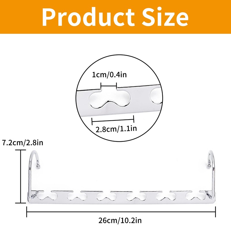 Closet Organizers and Storage Space Saving Hangers 12 Pack Stainless
