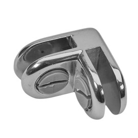 Prolinemax Set of 50 Pieces Chrome 2-Way Glass Display Connector 3/16 Inch Tempered Glass Shelf