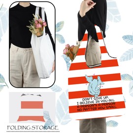 TOBGBE DR Book Merch A Person No Matter How Small Foldable Reusable Grocery Bag Musical Gifts for Seussical Fans Market Tote (A Person No Small F TE)