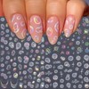 IDDFEVE Summer Bubble Nail Art Stickers - Holographic Laser Bubble