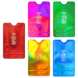 10pcs RFID Blocking Sleeves,Credit Card Protector Colorful Identity Theft Protection Passport Debit ID Cards Holders for Women Men(10)