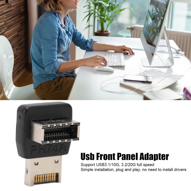 USB3.1 TYPE-E Adapter, 90 Degree Arc Computer Motherboard USB3.1 TYPE-E