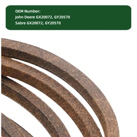 1/2" X 104" Cutting Deck Belt Fits John Deere/Sabre GX20072, GY20570, D100, D105, D110, E100, E110, E120, L100, L105, L107, L108, L110, L111, L118, L130, L1742