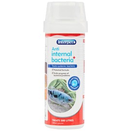 Interpet Anti Internal Bacteria Treatment for Aquarium Fish, Halts Progress of Bacterial Problems, 100 ml, Treats 500 litres