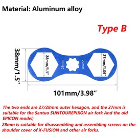 Qrity 1 PCS Bicycle Front Fork Repair Tool, Front Fork Removal Bike Wrench, Bicycle Wrench for Disassembly and Assembly of Bicycles, 27mm-28mm