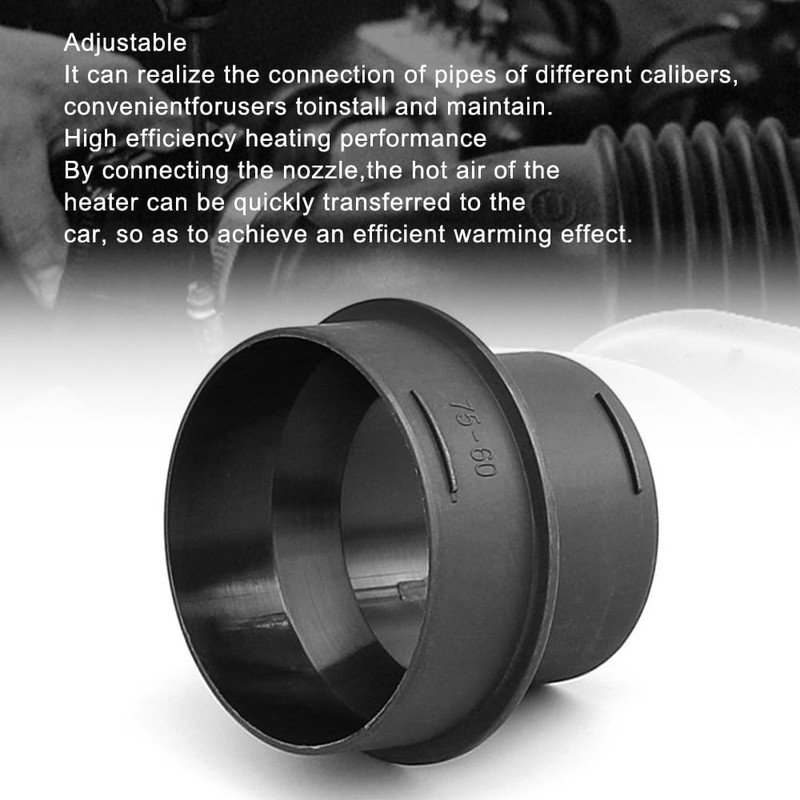Zodazoqa Heater Ducting Adaptor 60mm To 75mm Car Heater Warm