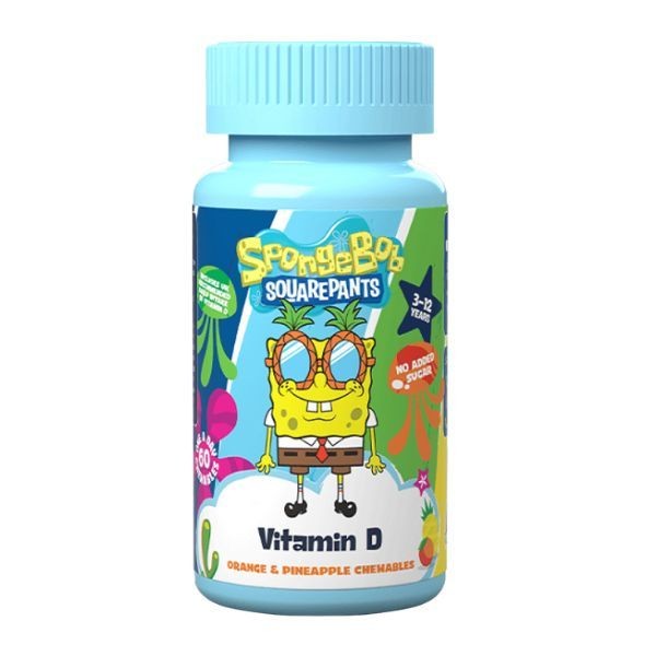 Nickelodeon SpongeBob Vitamin D for Kids 60 chewable tabs
