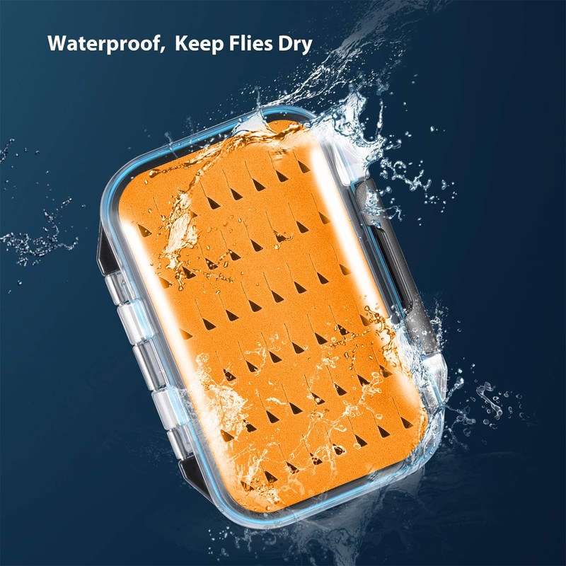 Gonex Fly Fishing Boxes - Two-Sided Waterproof, Lightweight, Easy Grip,