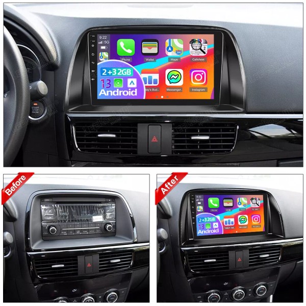LeeKooLuu For Mazda CX-5 2013-2016 Apple CarPlay Android13 Car Radio