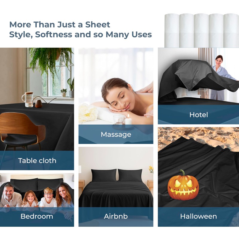 Royale Linens 100% Organic Cotton Flat Sheet Only