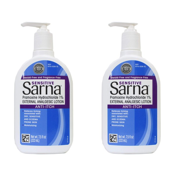 Sarna Sensitive Anti-Itch Lotion, 7.5 Fl Oz (Pack of 2)