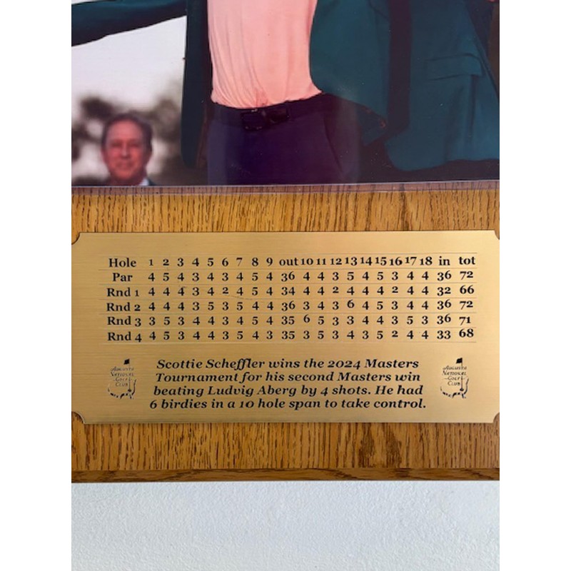 Generic Scottie Scheffler 2024 Masters Champion 8x10 Photo Plaque with