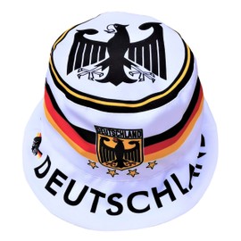 Generisch Germany Sun Hat 2.0, Fishing Hat, Fan Hat, White