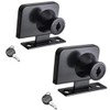 2 Pcs Double-Open Glass Cabinet Lock,Safety Lock,Zinc Alloy Glass Door