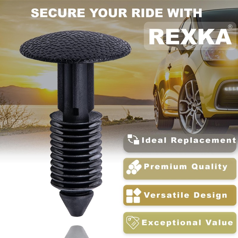 Rexka 20pcs F150 Cowl Grille Pin Clip Retainer W710312-S300 Compatible