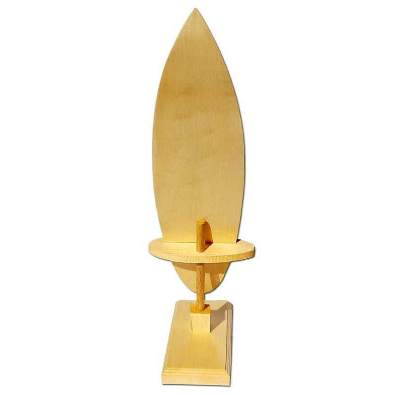 Seestern Sportswear Decorative Wooden Surfboard 30 cm Long Airbrush Design