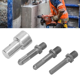 Hapivida 1 to 3 Auger Drill Bit Adapter Carbon Steel Chuck with 2Pits 2 Slots Garden Tool Connector Kit (Includes 3 Bits)